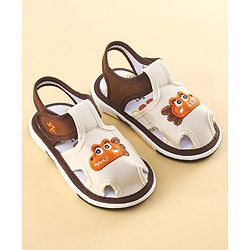 Cute Walk by Babyhug Sandals with Velcro Closure & Croco Patch - Navy Blue