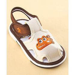 Cute Walk by Babyhug Sandals with Velcro Closure & Croco Patch - Navy Blue