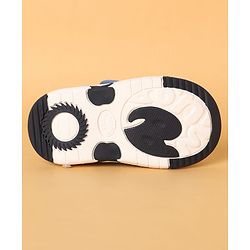 Cute Walk by Babyhug Casual Shoes with Velcro Closure Solid & Check Print & Football Applique - Royal Blue