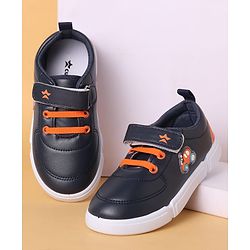 Cute Walk by Babyhug Casual Shoes with Velcro Closure & Car Applique - Navy Blue