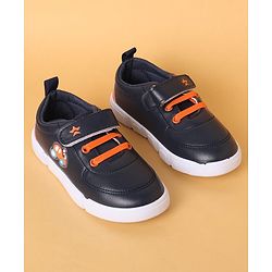 Cute Walk by Babyhug Casual Shoes with Velcro Closure & Car Applique - Navy Blue