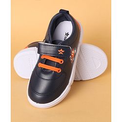 Cute Walk by Babyhug Casual Shoes with Velcro Closure & Car Applique - Navy Blue