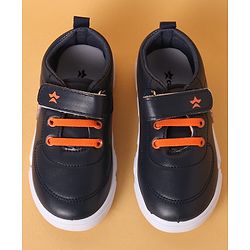 Cute Walk by Babyhug Casual Shoes with Velcro Closure & Car Applique - Navy Blue