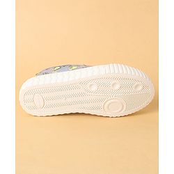 Cute Walk by Babyhug Lace Up Casual Shoes with Dino Print - Grey