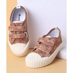 Cute Walk by Babyhug Velcro Closure Shoes with Dino Print - Green