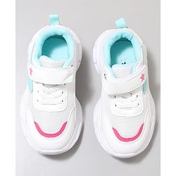 Cute Walk by Babyhug Velcro Closure Sneaker with Tape Detailing - Blue & White