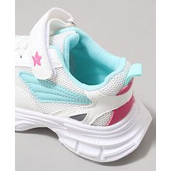 Cute Walk by Babyhug Velcro Closure Sneaker with Tape Detailing - Blue & White