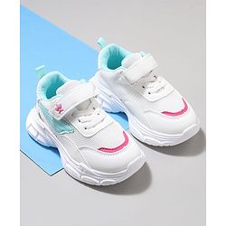 Cute Walk by Babyhug Velcro Closure Sneaker with Tape Detailing - Blue & White