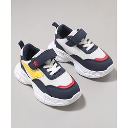 Cute Walk by Babyhug Velcro Closure Sneaker with Tape Detailing - Blue & White
