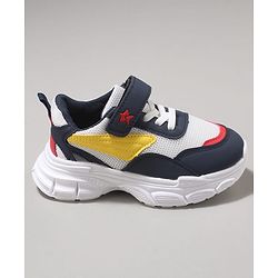 Cute Walk by Babyhug Velcro Closure Sneaker with Tape Detailing - Blue & White