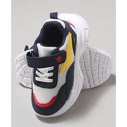 Cute Walk by Babyhug Velcro Closure Sneaker with Tape Detailing - Blue & White
