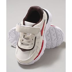 Cute Walk by Babyhug Velcro Closure Sneaker with Tape Detailing - Beige