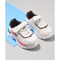 Cute Walk by Babyhug Velcro Closure Sneaker with Tape Detailing - Beige