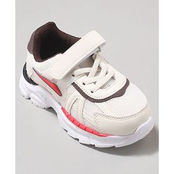 Cute Walk by Babyhug Velcro Closure Sneaker with Tape Detailing - Beige