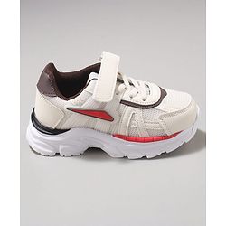 Cute Walk by Babyhug Velcro Closure Sneaker with Tape Detailing - Beige