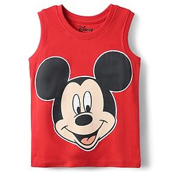 Babyhug Disney Single Jersey Knit Half Sleeves Shirt & Inner T-Shirt With Mickey Mouse Graphics And Pocket Detailing - Red & Navy Blue