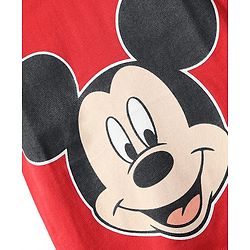 Babyhug Disney Single Jersey Knit Half Sleeves Shirt & Inner T-Shirt With Mickey Mouse Graphics And Pocket Detailing - Red & Navy Blue