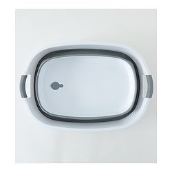 Babyhug Foldable Baby Bath Tub with Drain Plug - Grey