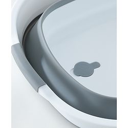 Babyhug Foldable Baby Bath Tub with Drain Plug - Grey