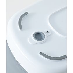 Babyhug Foldable Baby Bath Tub with Drain Plug - Grey
