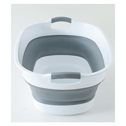 Babyhug Foldable Baby Bath Tub with Drain Plug - Grey
