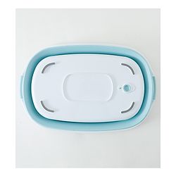 Babyhug Foldable Baby Bath Tub with Drain Plug - Blue
