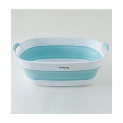 Babyhug Foldable Baby Bath Tub with Drain Plug - Blue
