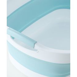 Babyhug Foldable Baby Bath Tub with Drain Plug - Blue