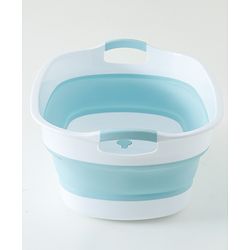 Babyhug Foldable Baby Bath Tub with Drain Plug - Blue