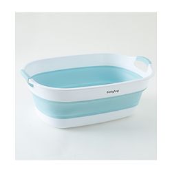 Babyhug Foldable Baby Bath Tub with Drain Plug - Blue