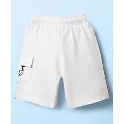 Babyhug Disney Single Jersey Knit  Half Sleeves T-Shirt And Shorts With Mickey Mouse Graphics - White