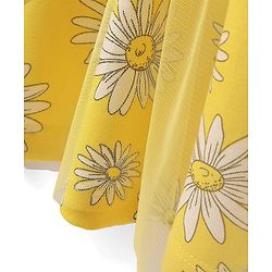 Babyhug Disney Single Jersey Knit Frill Sleeves Frock With Disney Princess Graphics & Bow Applique - Yellow