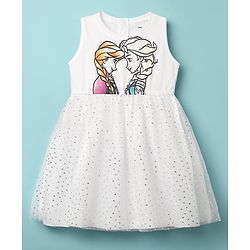 Babyhug Disney Single Jersey Knit Full Sleeves Frock With Minnie Mouse Graphics & Bloomer - Red