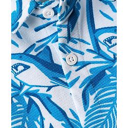 Babyhug Cotton Knit Half Sleeves Shirt With Tropical Theme - Blue
