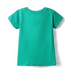 Babyhug Cotton Knit Half Sleeves Night Suit With Sun & Polka Dot Print - Green