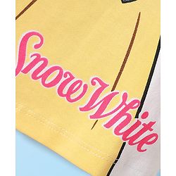 Babyhug Disney Single Jersey Knit Half Sleeves Short Set With Snow White Graphics - Multicolor