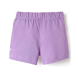 Babyhug Disney Single Jersey Knit Half Sleeves Shorts Night Suit With Rapunzel Graphics - Lavender