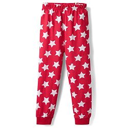 Babyhug Cotton Knit Half Sleeves Night Suit With Text & Star Print - Red