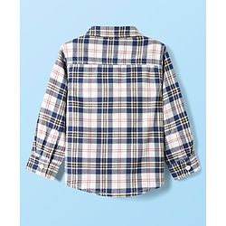 Babyhug Cotton Woven Full Sleeves Shirt & Jeans Set with Checks - Blue