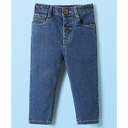 Babyhug Cotton Woven Full Sleeves Shirt & Jeans Set with Checks - Blue