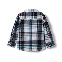 Babyhug Cotton Woven Full Sleeves Checkered Shirt & Denim Jeans Set - Navy Blue