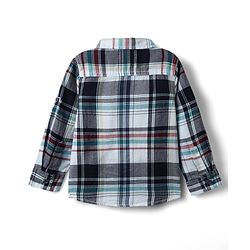 Babyhug Cotton Woven Full Sleeves Checkered Shirt & Denim Jeans Set - Navy Blue