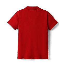 Babyhug 100% Cotton Knit Half Sleeves Polo T-Shirt with Bear Print - Red