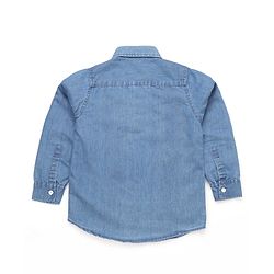 Babyhug Disney Denim Woven Full Sleeves Shirt with Lion King Graphics - Light Blue