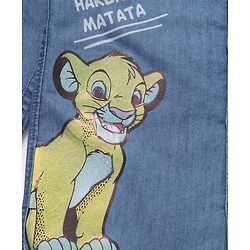Babyhug Disney Denim Woven Full Sleeves Shirt with Lion King Graphics - Light Blue