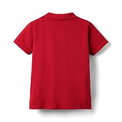 Babyhug 100% Cotton Knit Half Sleeves Polo T- Shirt with Tiger Print - Red