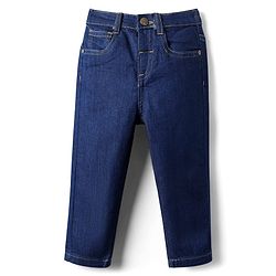 Babyhug Cotton Woven Full Sleeves Checkered Shirt & Denim Jeans Set - Navy Blue
