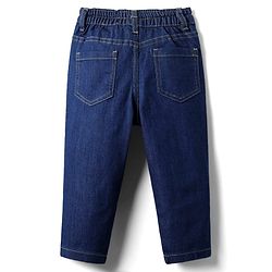 Babyhug Cotton Woven Full Sleeves Checkered Shirt & Denim Jeans Set - Navy Blue