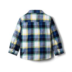 Babyhug Cotton Woven Full Sleeves Checkered Shirt & Denim Jeans Set - Navy Blue