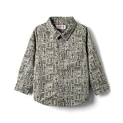 Babyhug Cotton Woven Full Sleeves Printed Shirt & Trouser Set - Multicolor